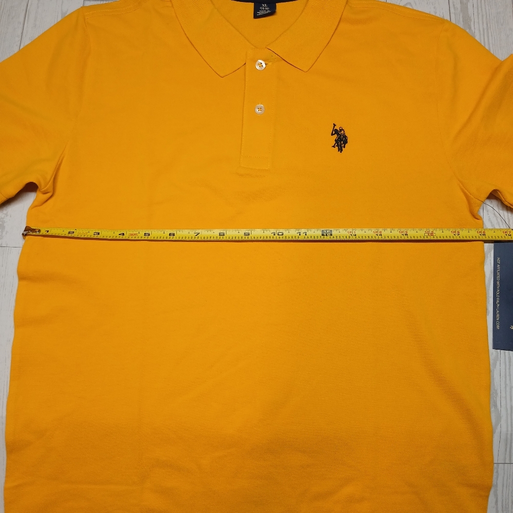 U.S. Polo Assn. Boys XL (14-16) Polo Shirt - Mustard Yellow - NWT - Picture 4 of 6
